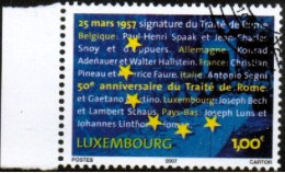 LUXEMBOURG, LUXEMBURG 2007,  MI  1735, 50 JAHRE RÖMISCHE VERTRÄGE,  ESST GESTEMPELT, OBLITÉRÉ - Used Stamps
