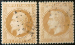X1271 - FRANCE - NAPOLEON III Lauré N°28A+B - LGC - BONS CENTRAGES - 1863-1870 Napoléon III. Laure