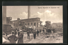 AK Oppau, Explosion 1921, Ortspartie In Trümmern  - Catástrofes