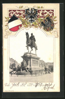 Passepartout-Lithographie Essen /Ruhr, Kaiser Wilhelm-Denkmal, Wappen  - Other & Unclassified