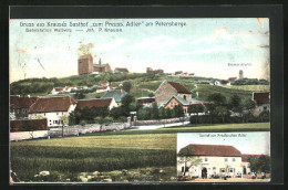 AK Petersberg, Krauses Gasthof Zum Preuss. Adler, Panorama Mit Bismarchturm  - Autres & Non Classés