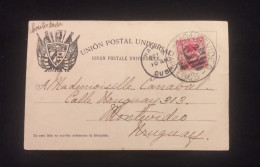 C) 1902. CUBA. FIRST AIR MAIL ENVELOPE SENT TO URUGUAY. XF - Andere & Zonder Classificatie