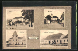 AK Krivosoudov, Skola, Radnice, Obchod J. Richtra, Kostel  - Tchéquie