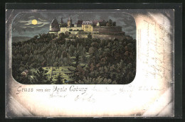 Mondschein-Lithographie Coburg, Veste Bei Vollmond  - Coburg