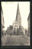 AK Lübeck, Strassengabelung An Der Ägidienkirche  - Luebeck