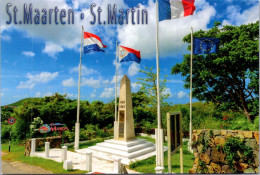 28-5-2024 (6 Z 21) France (posted To Australia In 2024 From St Martin) France & Dutch Flags At Memorial - Saint Martin