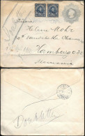 Chile Uprated 5c Postal Stationery Cover To Germany 1912. 15c Rate - Cile