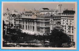 933 ARGENTINA BUENOS AIRES PLAZA LAVALLE Y TRIBUNALES RARE POSTCARD - Argentina