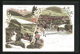 Lithographie Rottenmann, Bade Anstalt, Klamm, Wasserfall  - Sonstige & Ohne Zuordnung