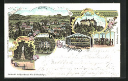 Lithographie Gleichenberg, Vereins-Restaurant, Gundenhof, Schloss  - Sonstige & Ohne Zuordnung