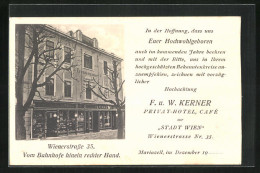 AK Mariazell, F. U. W. Kerner Privat-Hotel, Wienerstrasse 35, Neujahrsgruss  - Altri & Non Classificati