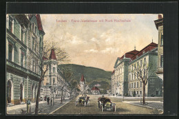 AK Leoben, Franz-Josefstrasse Mit Mont. Hochschule  - Altri & Non Classificati