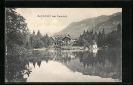 AK Garmisch, Der Badersee Mit Alpenhotel  - Other & Unclassified