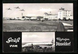 AK Düsseldorf, Flughafen Und Düsenflugzeug Caravelle  - Other & Unclassified
