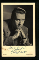 AK Schauspieler Rolf Weih Mit Nachdenklichem Blick, Autograph  - Actors