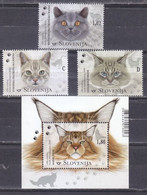 Slovenia 2020 Neva Masquerade - Cats (stamps 3v+SS/Block) MNH - Eslovenia