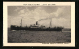 AK Passagier- & Frachtdampfer Cassel Auf Hoher See  - Piroscafi