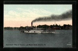 AK Steamboat City Of Chester Off Marcus Hook, Chester, Pa.  - Paquebots