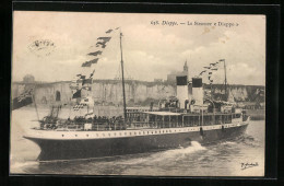 AK Dieppe, Passagierschiff Dieppe Bei Der Hafenausfahrt  - Passagiersschepen