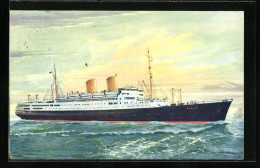 Künstler-AK Passagierschiff M. S. Berlin Auf Hoher See  - Steamers