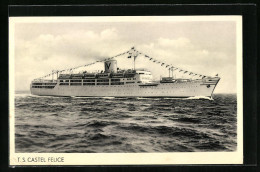 AK Passagierschiff T. S. Castel Felice Auf Hoher See  - Paquebots