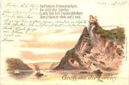 Gruss Von Der Loreley - Litho - Sonstige & Ohne Zuordnung