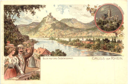 Gruss Vom Rhein - Siebengebirge - Litho - Andere & Zonder Classificatie