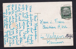 Germany Reich - 1941 Ppc Hagenau To Hannover - Elsass Overprinted Stamp - Occupazione 1938 – 45