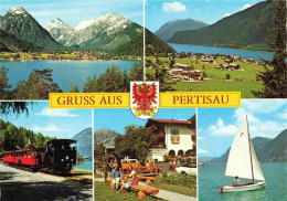 73978943 Pertisau_Achensee_Tirol_AT Panorama Eisenbahn Hotel Restaurant Segeln A - Sonstige & Ohne Zuordnung