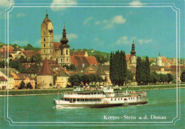 73978924 Stein_Krems Ansicht Ueber Die Donau Fahrgastschiff - Sonstige & Ohne Zuordnung