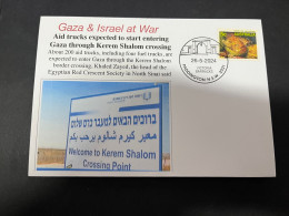28-5-2024 (6 Z 22) GAZA War - Aid Trucks Expected To Start Entering Gaza Via Kerem Shalom Crossing - Militares