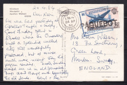 Cyprus - 1984 Ppc Limassol To UK - Bahamas Stamp Cancelled Paquebot - Brieven En Documenten