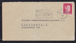 Germany Reich - 1943 Cover Heidelberg To Stuttgart - Ukraine Overprinted Stamp - Lettres & Documents