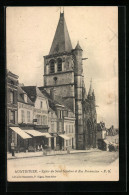 CPA Montdidier, Eglise Du Saint Sèpulcre Et Rue Parmentier  - Montdidier
