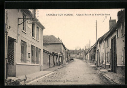 CPA Hangest-sur-Somme, Grande-Rue Et La Nouvelle Poste  - Andere & Zonder Classificatie