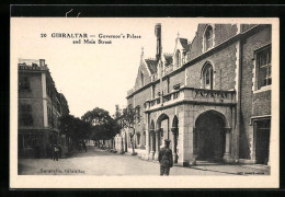 Postal Gibraltar, Governor`s Palace And Main Street  - Gibraltar