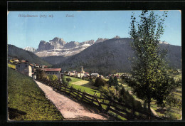 Cartolina Welschnofen, Ortsansicht Mit Alpenpanorama  - Altri & Non Classificati