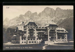 Cartolina Karersee, Karer-See-Hotel Gegen Die Rote Wand  - Andere & Zonder Classificatie