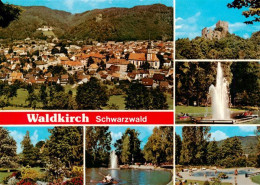 73907826 Waldkirch Breisgau Panorama Burg Fontaene Park Gondelteich Schwimmbad - Autres & Non Classés