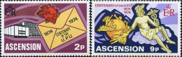 212077 MNH ASCENSION 1974 CENTENARIO DE LA UNION POSTAL INTERNACIONAL - Ascension (Ile De L')