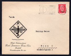 GERMANY Krefeld 1930 Seideweberei Silk Weaving Company ADVERTISING Cover. Moth  (p4138) - Covers & Documents