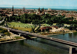 73834078 Speyer Rhein Fliegeraufnahme Mit Rheinbruecke Speyer Rhein - Speyer