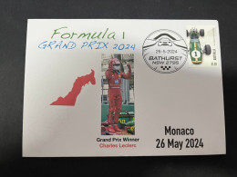 28-5-2024 (6 Z 22) Formula One - 2024 - Monaco Grand Prix - Winner Charles Leclerc (26 May 2024) Formula 1 Stamp - Automovilismo