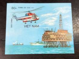 VIET  NAM  STAMPS BLOCKS STAMPS-68(1989 Puma Sa 330 Imperf)1 Pcs Good Quality - Vietnam