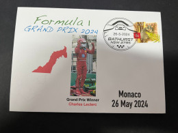 28-5-2024 (6 Z 22) Formula One - 2024 - Monaco Grand Prix - Winner Charles Leclerc (26 May 2024) OZ Stamp - Automobile