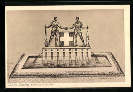 AK Aarau, Schweiz. Schützendenkmal  - Aarau