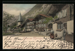 AK Meiringen, Dorfpartie  - Meiringen