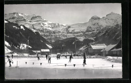 AK Lenk, Eisbahn, Wildstrubel, Plaine Morte, Gletscherhorn Und Laufbodenhorn  - Altri & Non Classificati