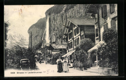 AK Lauterbrunnen, Strassenpartie  - Lauterbrunnen