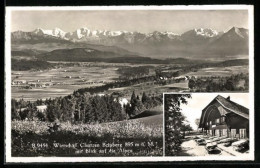 AK Belpberg, Gasthaus Chutzen Mit Blick Auf Die Alpen  - Belp